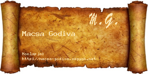 Macsa Godiva névjegykártya